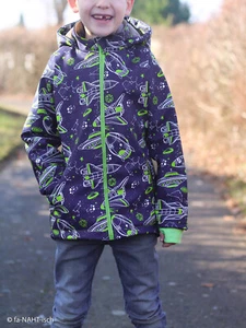 Nano SOFTSHELL Stoff Outdoor winddicht Weltraum DUNKELBLAU/GRÜN EUR 21,98/m - Bild 1 von 3