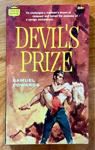 Devil's Prize by Samuel Edwards - vintage 1958 Crest adventure/romance PBO, GGA - Picture 1 of 6