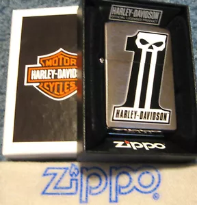 Zippo Harley Davidson Feuerzeug #1 Neu 28228 H.D. Motorrad Totenkopf Willie G. Neuwertig - Bild 1 von 3
