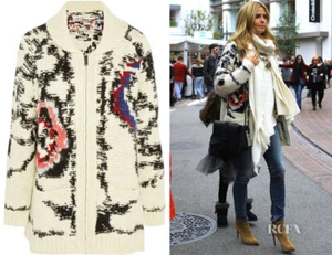 $920 ISABEL MARANT "Serra" Cardigan Sweater Coat SZ 38 Chunky Knit Ecru Boho - Picture 1 of 12