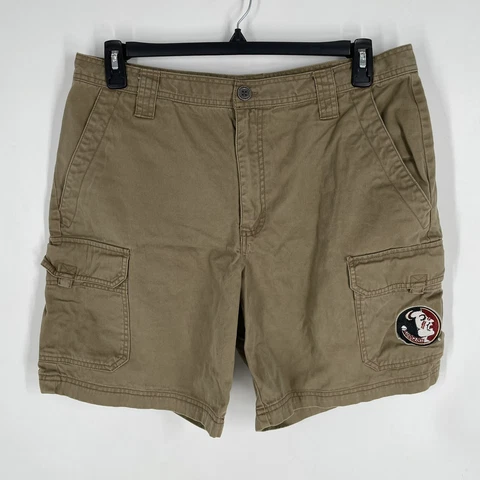 Columbia Mens Beige Florida State University FSU Cargo Shorts Size 36 Cover