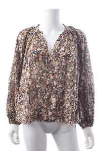 Ulla Johnson Edith Marble Printed Bluse / Schwarz/Braun / UVP: 580,00 £ - Bild 1 von 6