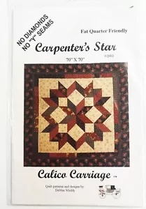 Carpenter's Star Quilt Pattern by Calico Carriage Fat Quarter Friendly - Picture 1 of 3
