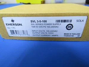 SOLA HD  SVL3-5-100 Qty of 1 per Lot 15w 5V DIN PS 100-240VAC 3AMPS - Picture 1 of 1