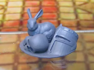 Killer Rabbit of Caerbannog Monty Python Miniatura Mini Resina Stampata in 3D - Foto 1 di 6