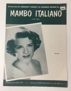 SHEET MUSIC Mambo Italiano Rosemary Clooney, Bob Merrill - Picture 1 of 2