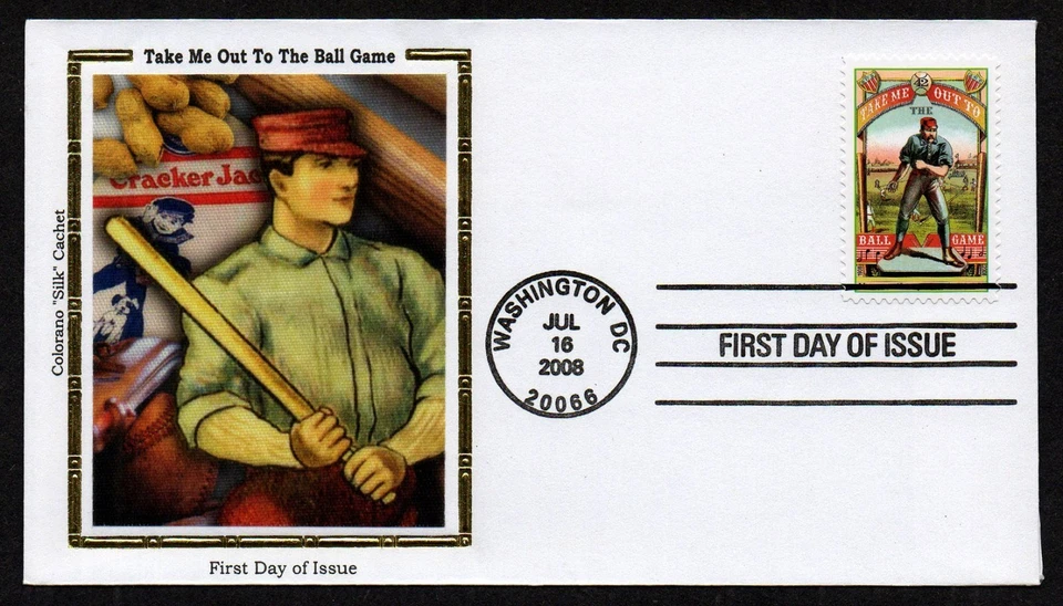 USA, SCOTT # 4341, COLORANO FDC COVER - TAKE ME OUT TO THE BASEBALL GAME 2008 - Image 1 of 1