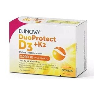 EUNOVA® Duo Protect D3/2000IU+K2 30caps for strong immunity and strong bones - Picture 1 of 1