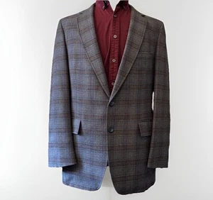 Hochwertiger Vintage karierter Sportmantel 42R Wolle Preppy Blazer - Bild 1 von 8