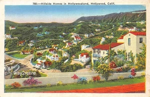 Postkarte CA Hollywood Hillside Homes Hollywoodland Los Angeles Kalifornien um 1920 - Bild 1 von 2