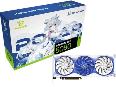 Manli GeForce RTX 5080 Palor Fox OC 16GB GDDR7 DLSS4 360W 1801TOPS Grafikkarte - Image 1 of 4