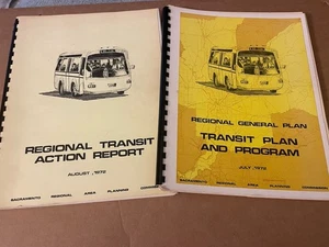 1972 Sacramento Regional Transit Action Report & General Plan and Program Books - Bild 1 von 19