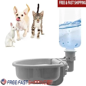 Dispensador de botellas de agua para mascotas perros pequeños gatos conejos anti desbordamiento a prueba de salpicaduras EE. UU. - Imagen 1 de 8