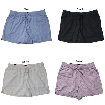 Gap Women's 4" Inseam Soft Linen Pull On Style Short - Image 1 of 3