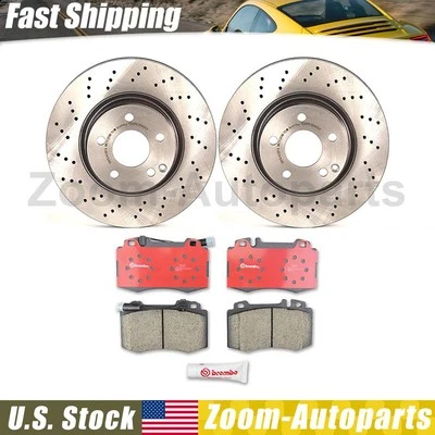 Brembo OE Front Brake Rotors & Brake Pads Kit for 2003-2006 Mercedes-Benz SL500 - Image 1 of 4