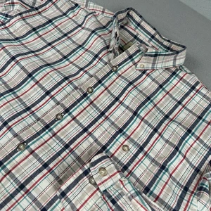 Vintage Eddie Bauer Shirt Mens XLT Madras Plaid Heavy Broadcloth Button Down - Picture 1 of 15