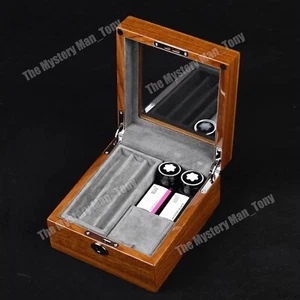 Flip Füllfederhalter Palisander Aufbewahrungsbox Stift Display Organizer Sammler Etui - Bild 1 von 8