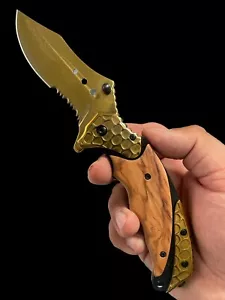 8.75” Spring Assisted Collectors Pocket Knife, Sharp ,Outdoors, Edc GD - Picture 1 of 5