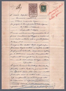 GF0382 Documenti: Dichiarazione Consenso Matrimonio - carta bollata Tripolitania - Imagen 1 de 1