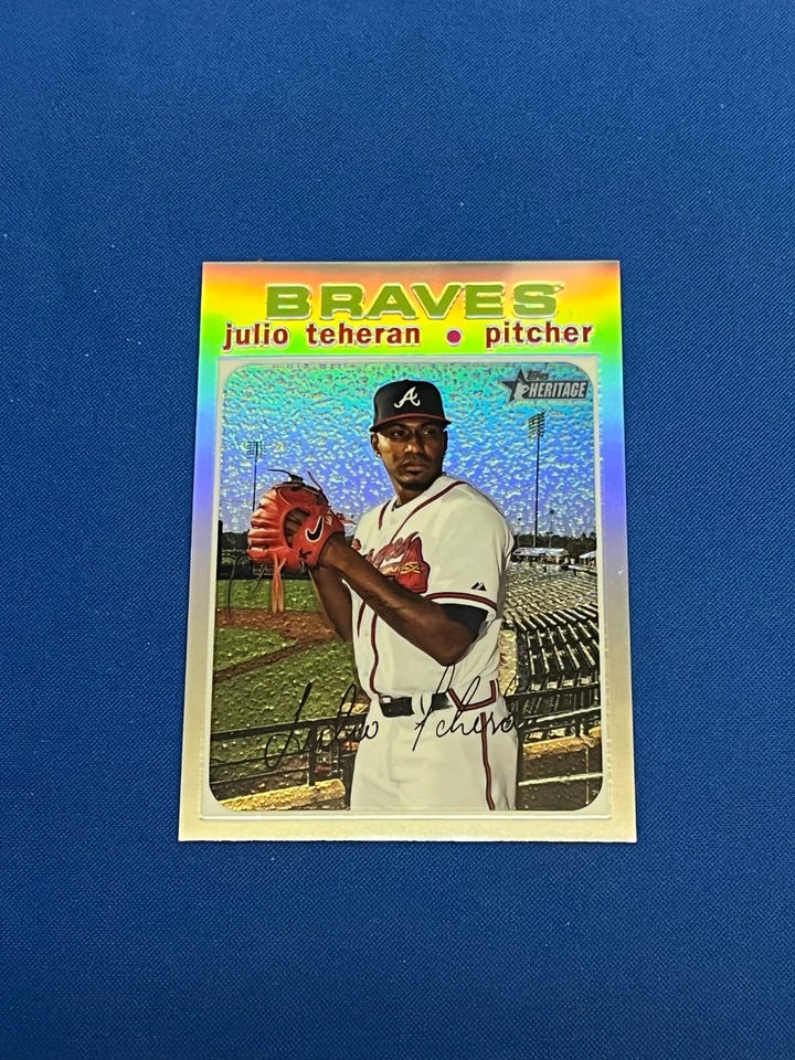 2020 Topps Heritage Baseball Refractor Parallel of Julio Teheran #561/571!! - Image 1 of 1