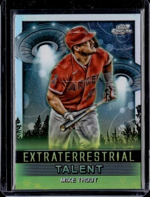 2024 Topps Cosmic Chrome #ET-10 Mike Trout Extraterrestrial Talent Angels - Image 1 of 2