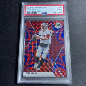 2020 Mosaic Tom Brady #135 Blue Reactive PSA 9 MINT Tampa Bay Buccaneers GOAT - Bild 1 von 2