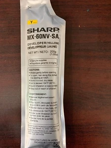 Brand New Sealed Sharp MX-60NV-SA YELLOW DEVELOPER MX2630N/3050N/3070N/3550N - Picture 1 of 1