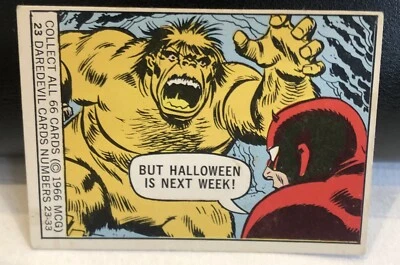 1966 Daredevil Donruss Marvel Card #23 Daredevil Rookie Card - Image 1 of 2