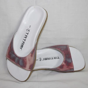 TATAMI Birkenstock 37N Lucidity Sandals Slider Blueberry Wine Red Leather New - Picture 1 of 13
