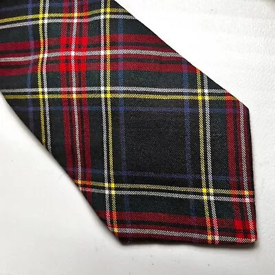 Corbata Reiner Core para hombre tartán a cuadros 100 % algodón rojo azul amarillo 4” escocés EE. UU. Foto 1 de 4