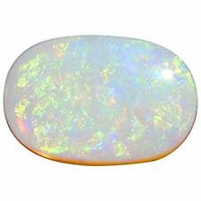 9.50 Carat super Multifire Opal Stone Certified Natural Oval White Australia