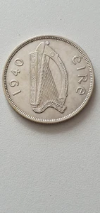 Monnaie Irlande Eire 1/2 Half Crown 1940 Argent SUP - Foto 1 di 2