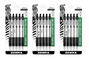 Zebra Z-Grip Retractable Ballpoint Pen Black Ink Medium 15 ct NEW SEALED - Picture 1 of 1