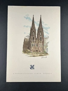 1960 MS Berlin Speisekarte - Norddeutscher Lloyd - Bild 1 von 3