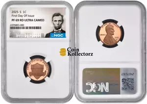 2025 S Lincoln Cent 1C NGC PF69 RD Ultra Cameo First Day Of issue - Picture 1 of 1
