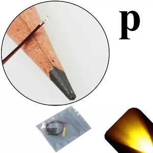10 x 12v 0402 1005 Oro Amarillo Pico SMD LED Luz Precableada Plomos Soldados 9v - Imagen 1 de 4