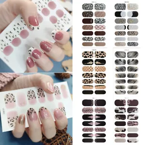 Leoparden-Nagelaufkleber Aluminiumfolie Komplett Umwickelt Farbverlaufs- 〒 - Bild 1 von 25