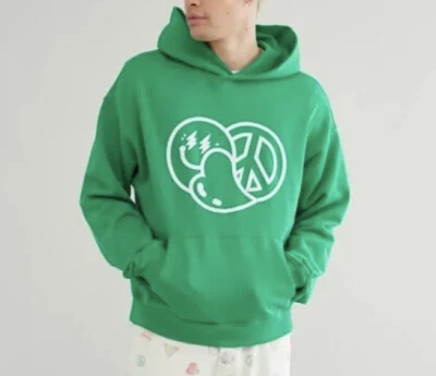 Guess Originals x J Balvin Amor Paz Peace & Love Green Hoodie Mens Size XL NWT - Image 1 of 4