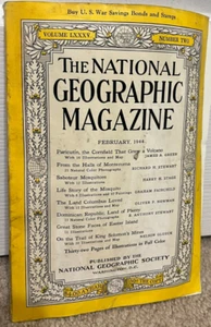 VINTAGE NATIONAL GEOGRAPHIC February 1944 PARACUTIN VOLCANO Mosquito EASTER ISLE - Foto 1 di 2