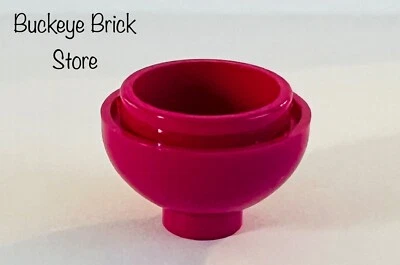 Lego Nuevo Magenta Redondo 2x2 Cúpula Maceta - Minifigura Contenedor Foto 1 de 3