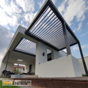 TOP ANGEBOT! Lamellendach Pergola Pavillon 4 m x 4 m Laibungsmontage Dachmodul - Bild 1 von 24