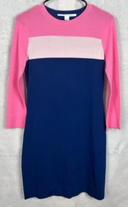 DVF Diane Von Furstenberg AINA Women Size P Stretch Colorblock Dress Sheath pink - Picture 1 of 6
