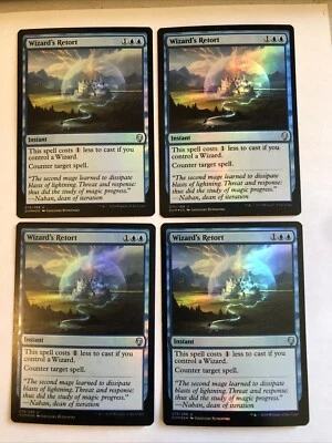 Wizard’s Retort Foil X4 Dominaria NM Cond Pics Front/back - Image 1 of 4