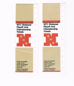 2- 1981 JOE MONTANA Bill Walsh PLAYOFF DEBUT The Catch Dwight Clark TICKET STUBS - Picture 1 of 6
