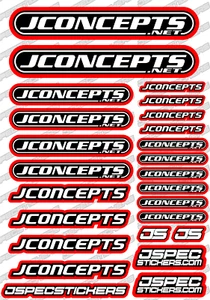 JCONCEPTS STICKER SET CAR DECAL BODY CUSTOM EP TRAXXAS RC DRAG RACING TYRE - Picture 1 of 18