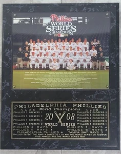 Philadelphia Phillies 2008 World Series Champions 12" x 15" Plaque - Picture 1 of 3