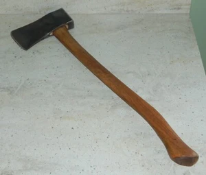 Vintage PLUMB # 32 Single Bit Lumberjack Axe Head With 26" Long Wood Handle - Picture 1 of 24