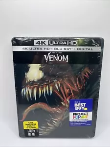 Venom (Blu-ray, 2018, , Steelbook Edition) Best Buy Exclusive 4K Ultra HD New - Picture 1 of 3