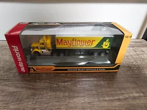Auto World HO Scale Slot Car NIB Mayflower Peterbilt Model 359 Truck & Trailer - Picture 1 of 3