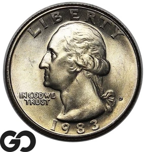 1983-D Washington Quarter, Superb Gem BU++ - Picture 1 of 3